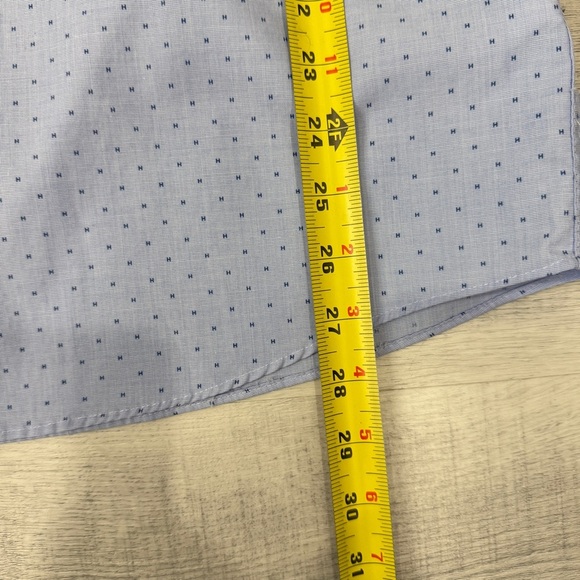 Tommy Hilfiger Light Blue Dress Shirt with Dotted H Pattern Neck 16 - Picture 5 of 17